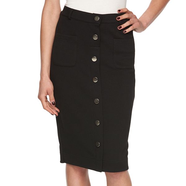 Women's button outlet skirt