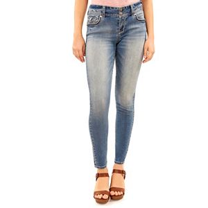 Juniors' Wallflower Faded Luscious Curvy Skinny Jeans