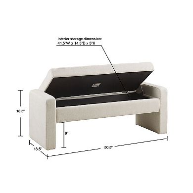 Madison Park Payden Tufted Storage Bench