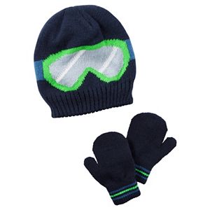 Baby Boy Carter's Ski Goggles Beanie Hat & Mittens Set