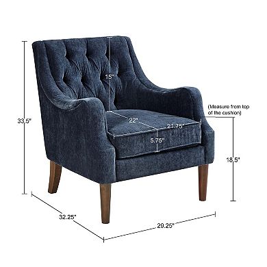 Madison Park Elle Button Tufted Arm Chair