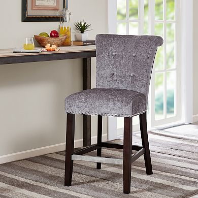 Madison Park Weldon Button Tufted Counter Stool