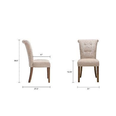 Madison Park Weldon Button Tufted Dining Chair 2-piece Set