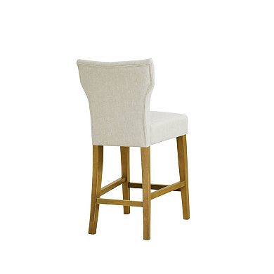 Madison Park Hayes Button Tufted Counter Stool