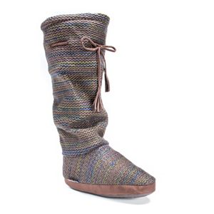 MUK LUKS Women's Grace Marled Tall Boot Slippers
