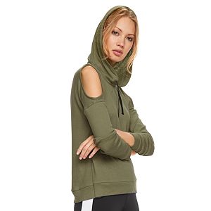 madden NYC Juniors' Cold Shoulder Hoodie