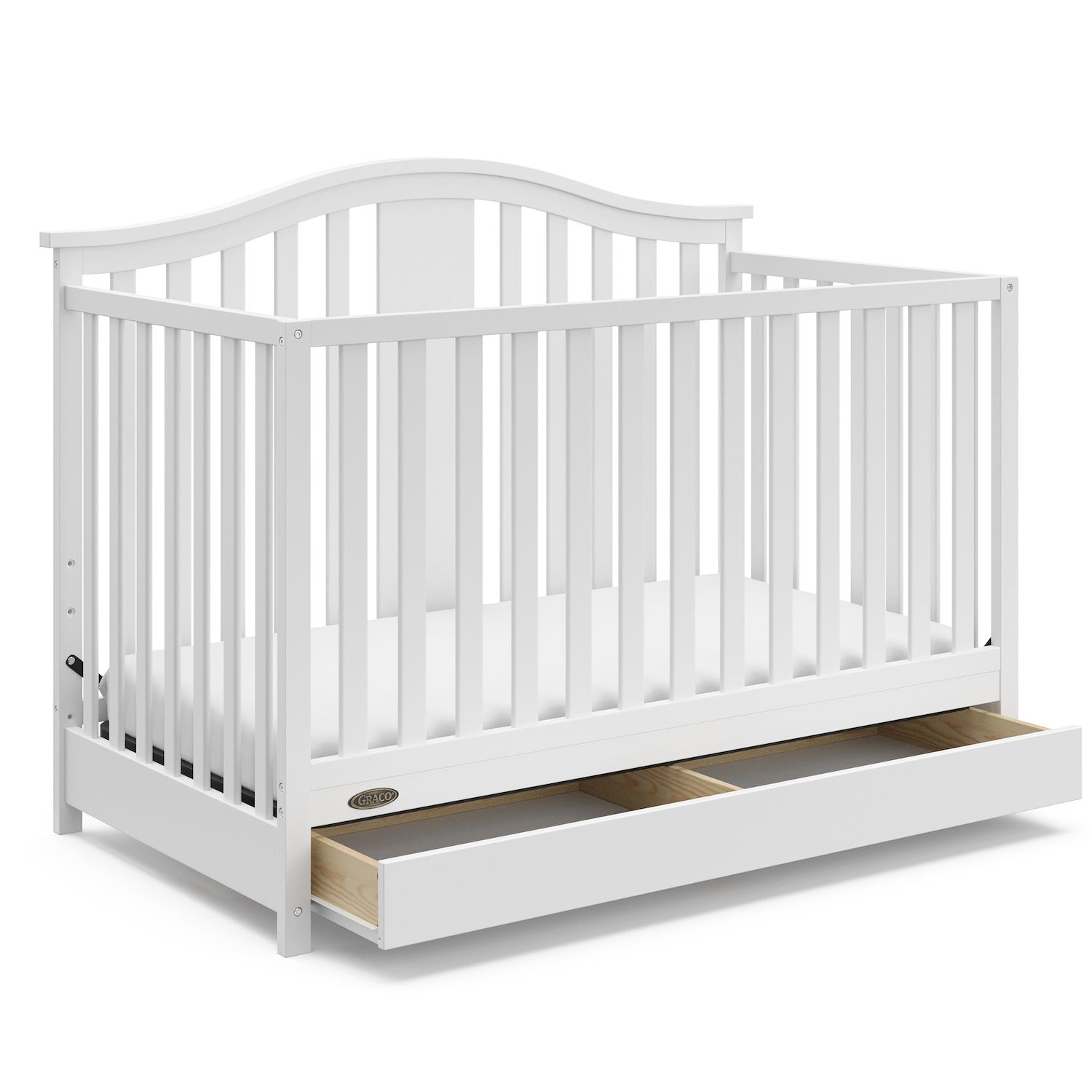 graco solano 4 in 1 convertible crib with drawer white