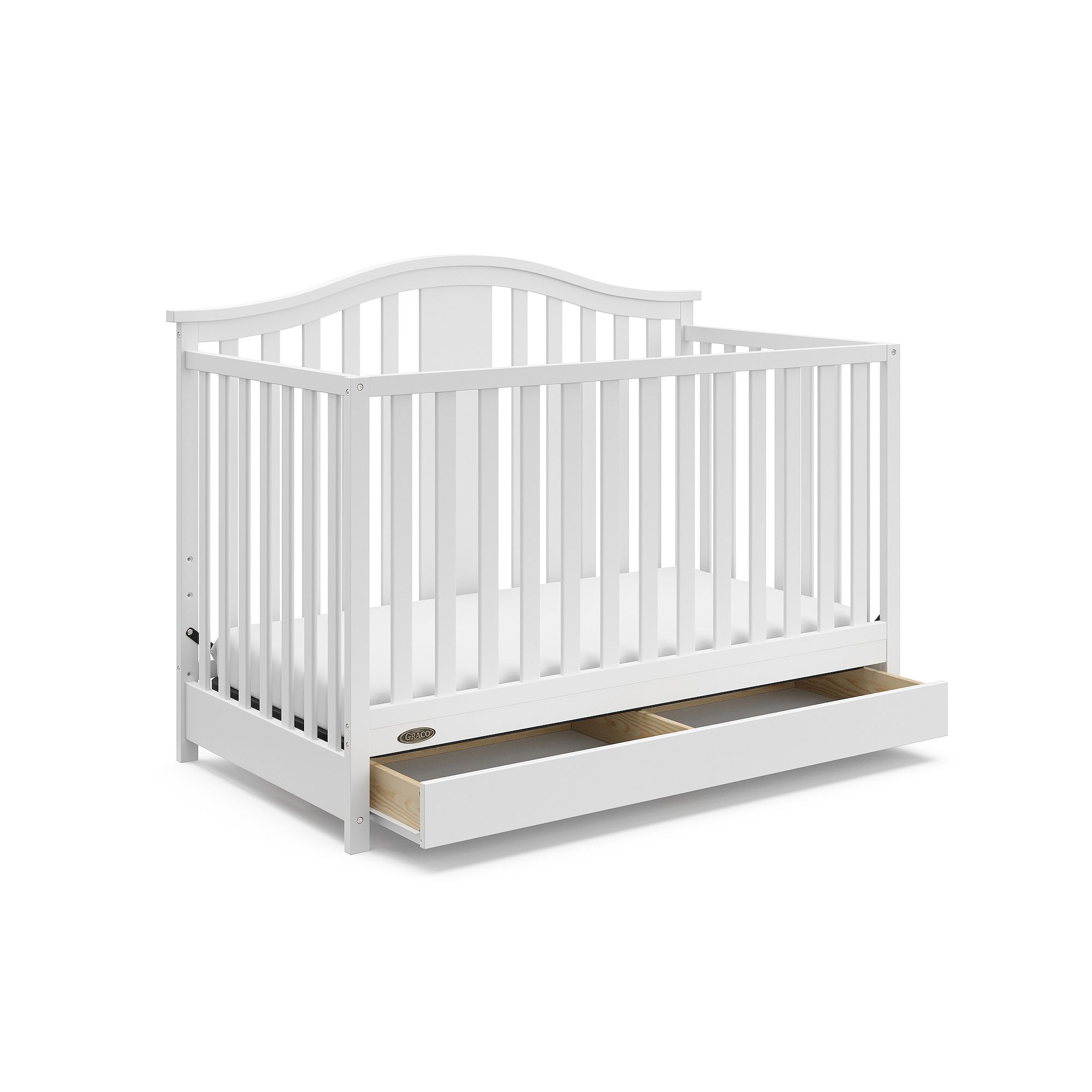 Graco Solano 4-in-1 Convertible Crib with Drawer, White