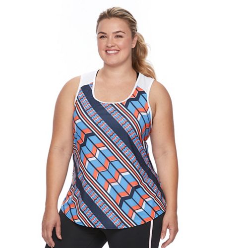 Plus Size FILA SPORT® Core Chevron Workout Tank