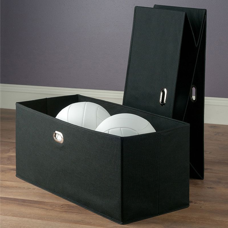 Winsome Torino Folding Storage Basket 2-piece Set, Black