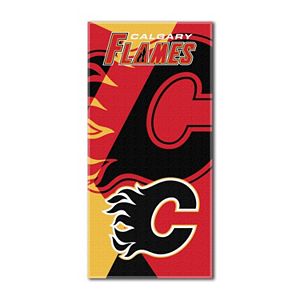 Calgary Flames Puzzle Oversize Beach Towel by Northwest