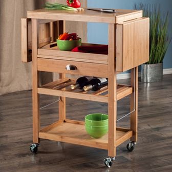 Winsome Barton Rolling Space Saver Bar Cart