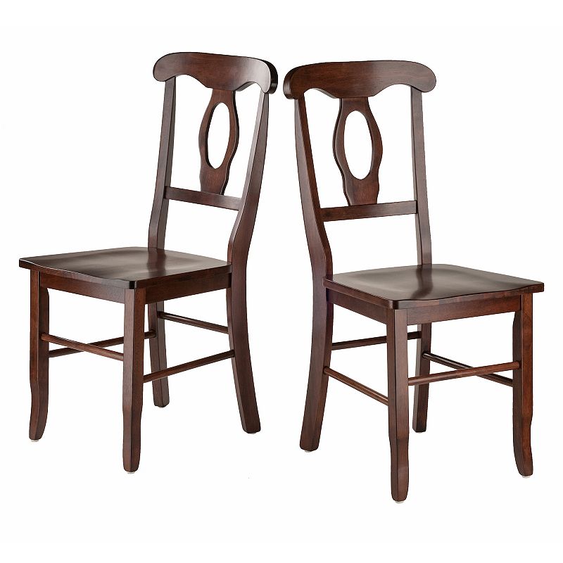 Set of 2 Renaissance Key Hole Back Chairs Walnut - Winsome