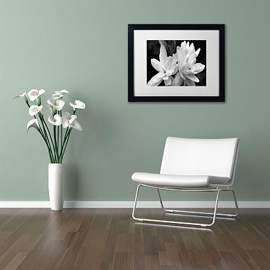 Trademark Fine Art Tuber Rose In Black And White Framed Wall Art