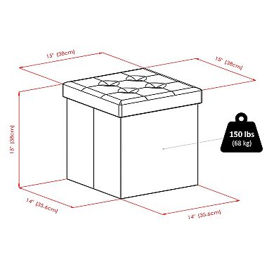 Winsome Ashford Tufted Storage Ottoman