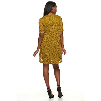 Women's Sharagano Lace A-Line Dress