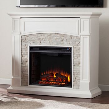 Shannon Faux Stone Electric Fireplace