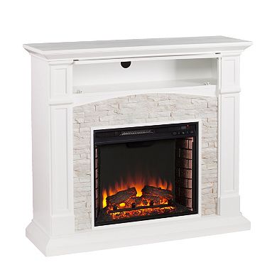 Shannon Faux Stone Electric Fireplace
