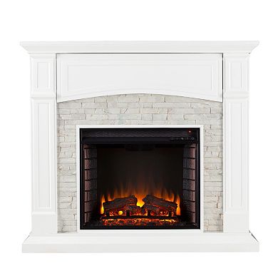 Shannon Faux Stone Electric Fireplace