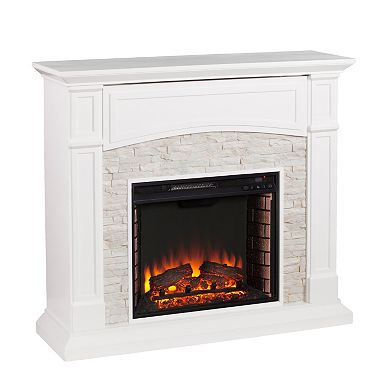 Shannon Faux Stone Electric Fireplace