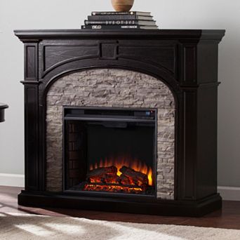 Knapp Faux Stone Electric Fireplace