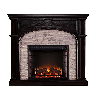 Knapp Faux Stone Electric Fireplace