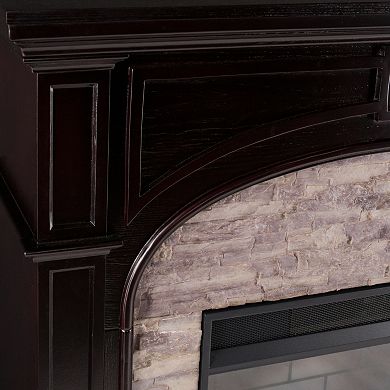 Knapp Faux Stone Electric Fireplace