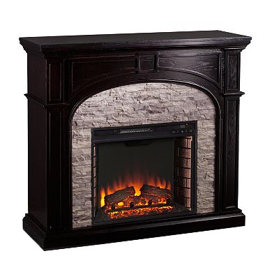 Knapp Faux Stone Electric Fireplace
