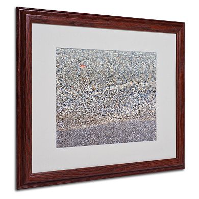 Trademark Fine Art Lakeshore Abstract Dark Finish Framed Wall Art