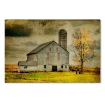 Trademark Fine Art Ikd Barn On Stormy Afternoon Canvas Wall Art