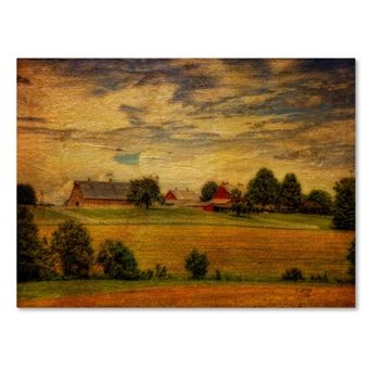 Trademark Fine Art "Summer Farm" Canvas Wall Art