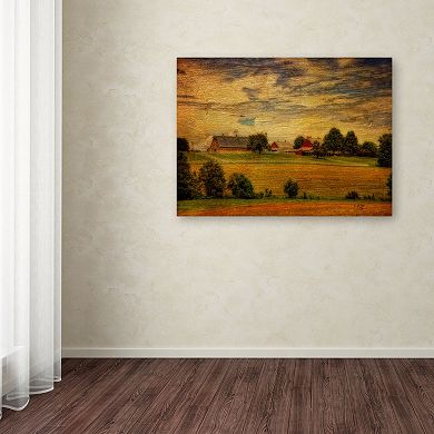 Trademark Fine Art "Summer Farm" Canvas Wall Art