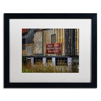 Trademark Fine Art "East End Tractor Sales" Matted Black Framed Wall Art