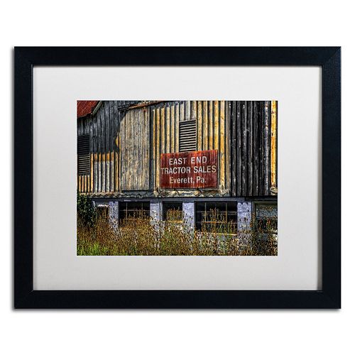 Trademark Fine Art East End Tractor Sales Matted Black Framed Wall Art