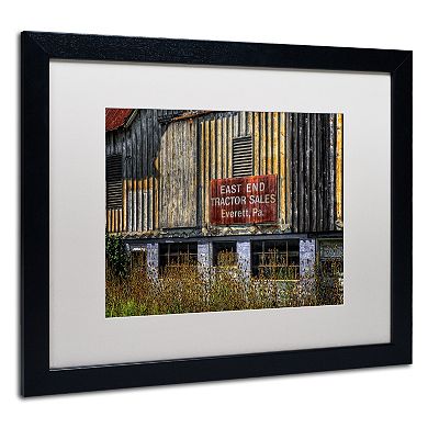 Trademark Fine Art "East End Tractor Sales" Matted Black Framed Wall Art