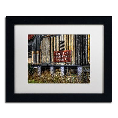 Trademark Fine Art "East End Tractor Sales" Matted Black Framed Wall Art