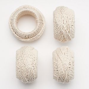 Food Network™ 4-pc. Jute Napkin Ring Set