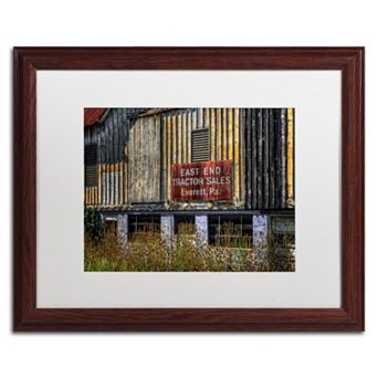 Trademark Fine Art "East End Tractor Sales" Matted Wood Finish Framed Wall Art