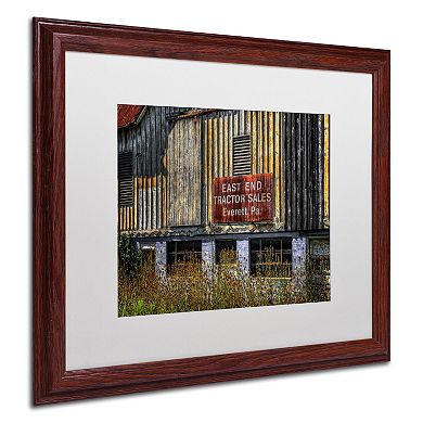 Trademark Fine Art "East End Tractor Sales" Matted Wood Finish Framed Wall Art
