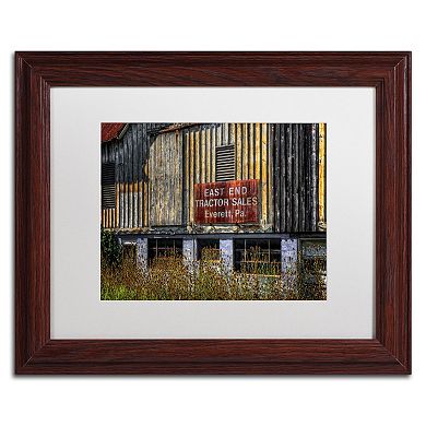 Trademark Fine Art "East End Tractor Sales" Matted Wood Finish Framed Wall Art