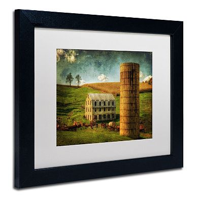 Trademark Fine Art "His Pride and Joy" Matted Black Framed Wall Art