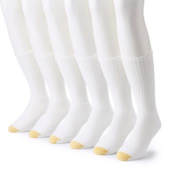 Men's GOLDTOE® 6-pack Extended Size Harrington Crew Socks