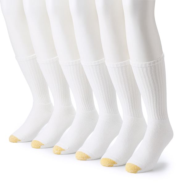 Men's GOLDTOE® 6pack Harrington Extended Sizes Crew Socks