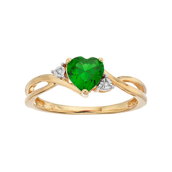 simulated emerald ring