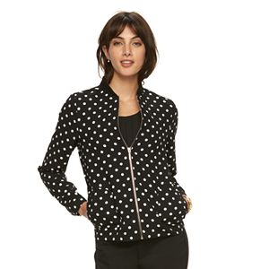 Women's ELLEª Polka-Dot Bomber Jacket