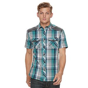 Men's Rock & Republic Plaid Woven Button-Down Shirt