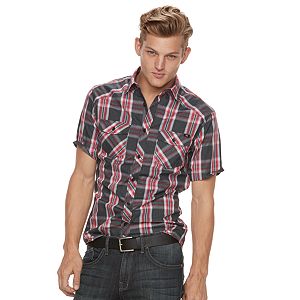 Men's Rock & Republic Plaid Woven Button-Down Shirt