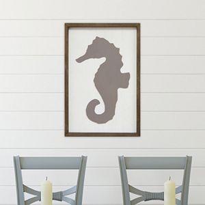 Stratton Home Decor Framed Seahorse Wall Art