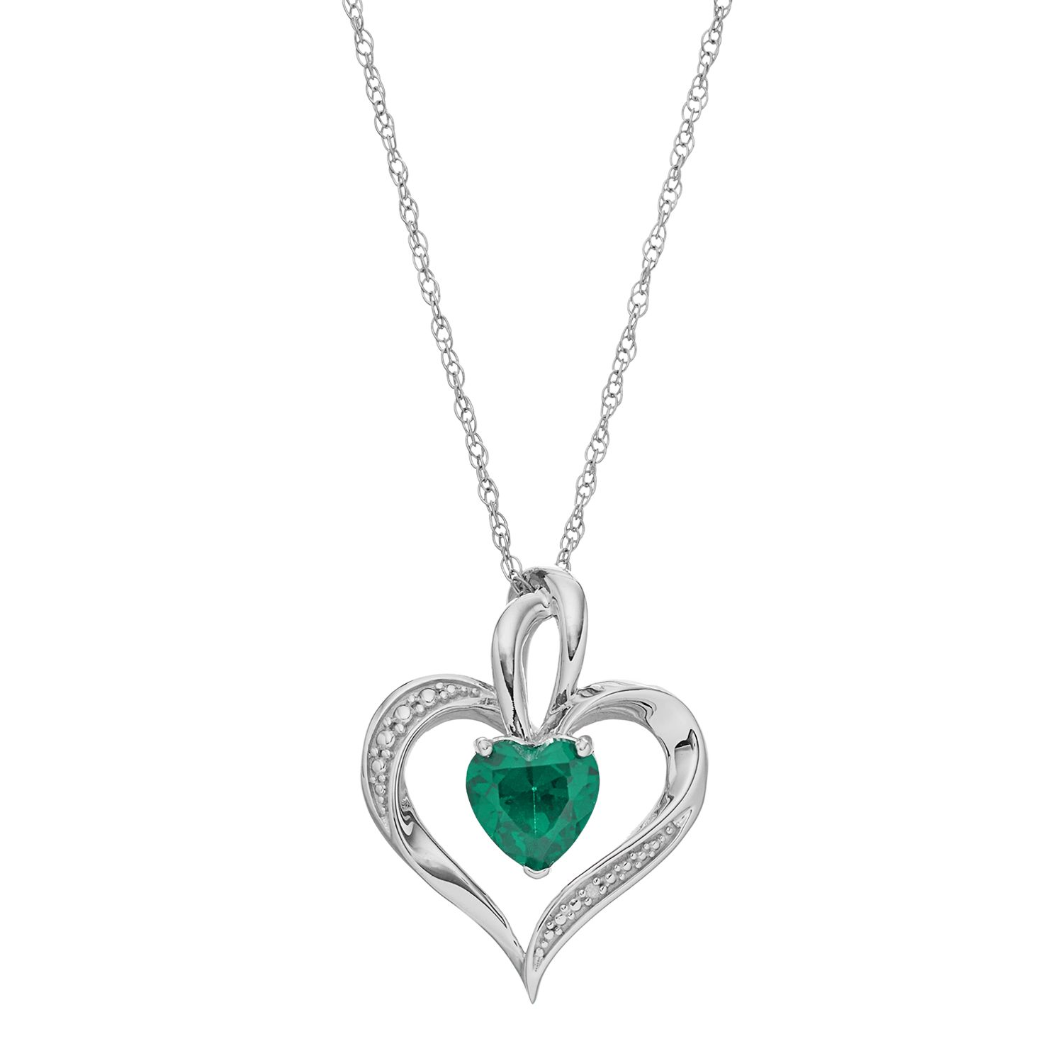 Emerald Heart Pendant Necklace Top Sellers, 50% OFF | www ...