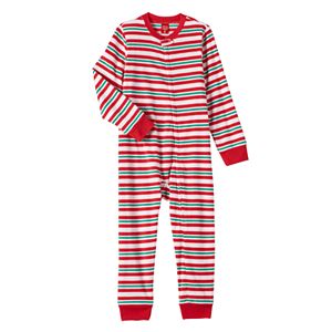Jammies For Your Families Kids Holiday Stripe One-Piece Pajamas